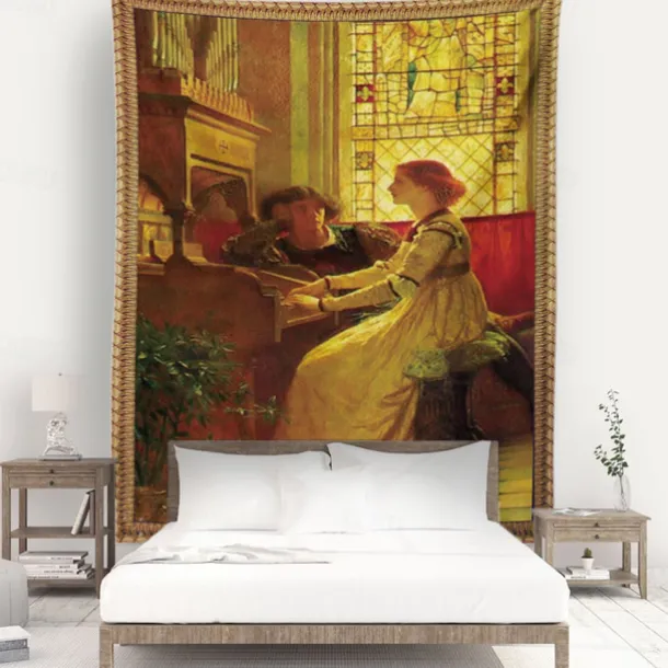 Victorian Hanging Tapestry Wall Art Decor Photograph Backdrop Blanket Curtain Home Bedroom Living Room Decoration