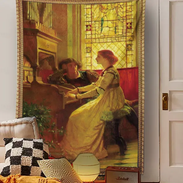 Victorian Hanging Tapestry Wall Art Decor Photograph Backdrop Blanket Curtain Home Bedroom Living Room Decoration