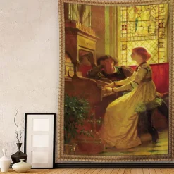 Victorian Hanging Tapestry Wall Art Decor Photograph Backdrop Blanket Curtain Home Bedroom Living Room Decoration