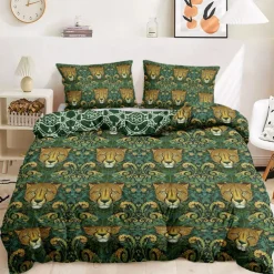 Vintage Animal Pattern Duvet Cover Set Set Soft 3-Piece Luxury Cotton Bedding Set Home Decor Gift Twin Full King Queen Size Duvet Cover