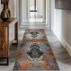 Vintage Boho Shaggy Hallway Runner Rug Soft, Non-Slip Washable Entryway Mat, Farmhouse Kitchen, Bathroom, Bedroom Area Carpet
