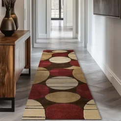 Vintage Boho Shaggy Hallway Runner Rug Soft, Non-Slip Washable Entryway Mat, Farmhouse Kitchen, Bathroom, Bedroom Area Carpet