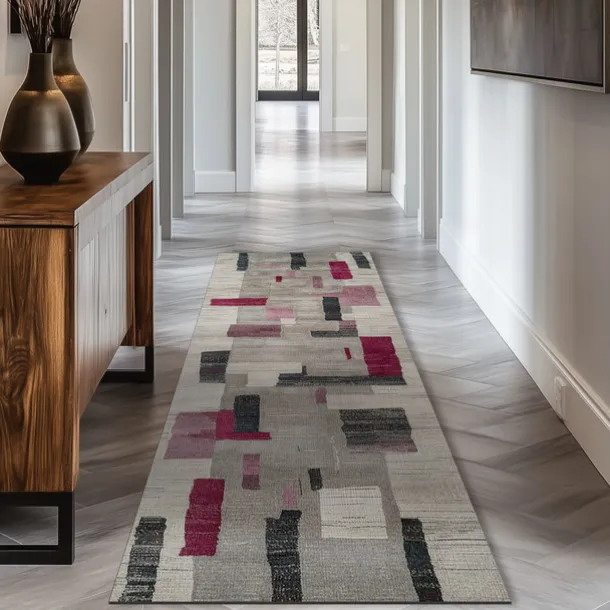 Vintage Boho Shaggy Hallway Runner Rug Soft, Non-Slip Washable Entryway Mat, Farmhouse Kitchen, Bathroom, Bedroom Area Carpet