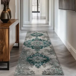 Vintage Boho Shaggy Hallway Runner Rug Soft, Non-Slip Washable Entryway Mat, Farmhouse Kitchen, Bathroom, Bedroom Area Carpet