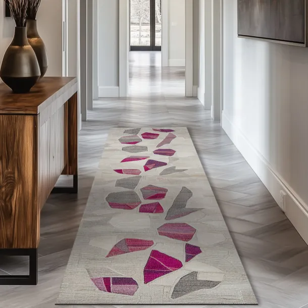 Vintage Boho Shaggy Hallway Runner Rug Soft, Non-Slip Washable Entryway Mat, Farmhouse Kitchen, Bathroom, Bedroom Area Carpet