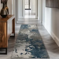 Vintage Boho Shaggy Hallway Runner Rug Soft, Non-Slip Washable Entryway Mat, Farmhouse Kitchen, Bathroom, Bedroom Area Carpet