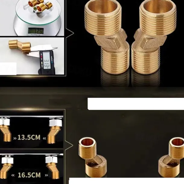 Vintage Brass Bathtub Faucet Wall Mounted Dual Handle Bath Tub Taps, Bathroom Mixer Tap, with Cold and Hot Hose