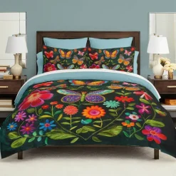 Vintage Butterfly Pattern Duvet Cover Set Set Soft 3-Piece Luxury Cotton Bedding Set Home Decor Gift King Queen Duvet Cover