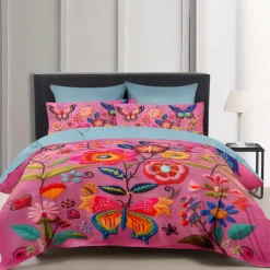 Vintage Butterfly Pattern Duvet Cover Set Set Soft 3-Piece Luxury Cotton Bedding Set Home Decor Gift King Queen Duvet Cover