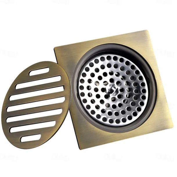 Vintage Concealed Shower Faucet Combo Set 8" Shower Head, Shower System Mixer Rough In Valve Rainfall High Pressure Head with Drain, Wall Monted Tub and Shower Trim Kit Bathroom Bath