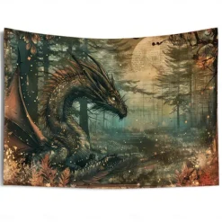 Vintage Dragon Hanging Tapestry Wall Art Large Tapestry Mural Decor Photograph Backdrop Blanket Curtain Home Bedroom Living Room Decoration