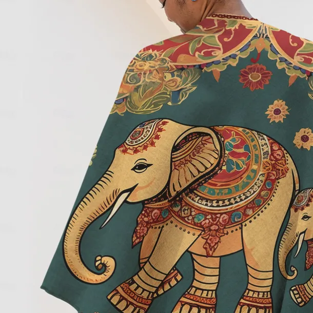 Vintage Elephant Super Soft Throws Blanket, Novelty Flannel Throw Blankets Warm 3D Printed All Seasons Gifts Big Blanket