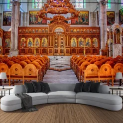 Vintage inside Castle Hanging Tapestry Wall Art Large Tapestry Mural Decor Photograph Backdrop Blanket Curtain Home Bedroom Living Room Decoration