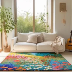 Vintage Painting Flowers Area Rug Kitchen Mat Non-Slip Oil Proof Floor Mat Livingroom Rug Indoor Outdoor Mat Bedroom Decor Bathroom Mat Entrance Rug Door Mat