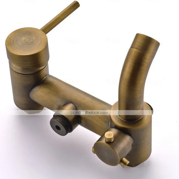 Vintage Shower Faucet Set 8" Shower Head, Shower System Retro Rainfall Head Antique Copper Shower System with Shower Handheld Sprayer, Brass Valve Bath Shower Mixer Taps