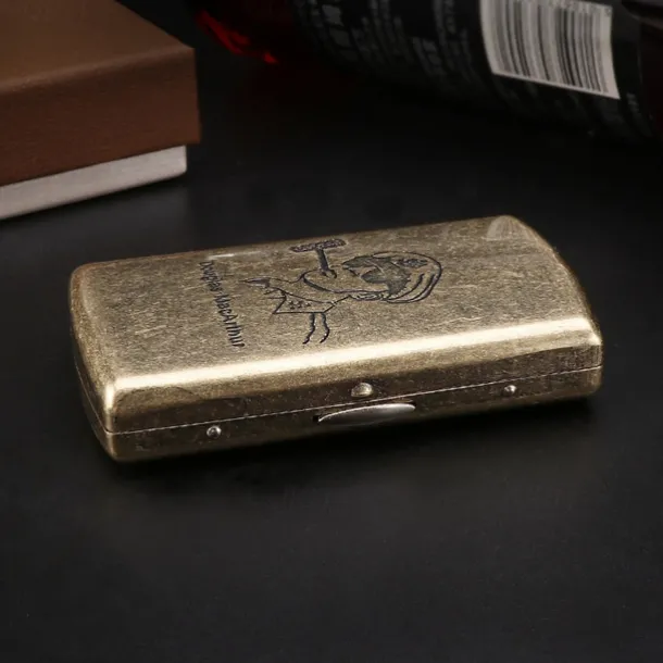 Vintage Style Metal Cigarette Case, Multiple Designs, Unique Creative Holder(Can Accommodate 12 Cigarettes)