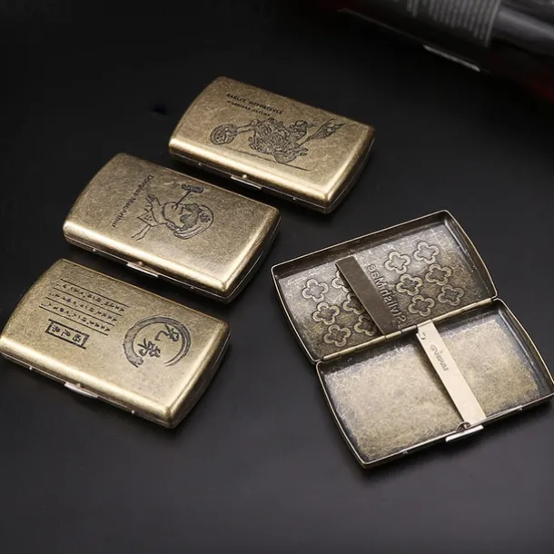 Vintage Style Metal Cigarette Case, Multiple Designs, Unique Creative Holder(Can Accommodate 12 Cigarettes)