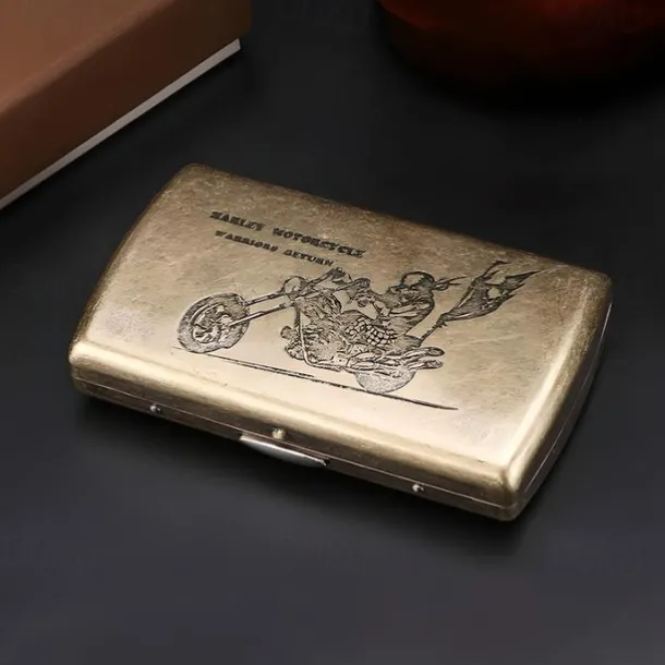 Vintage Style Metal Cigarette Case, Multiple Designs, Unique Creative Holder(Can Accommodate 12 Cigarettes)