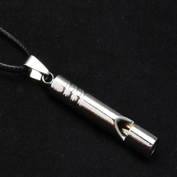 Vintage Titanium-Coated Stainless Steel Whistle Handcrafted Zinc Alloy Referee Survival Whistle Keychain Pendant - Essential Outdoor Gear