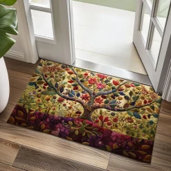 Vintage Tree of Life Doormat Floor Mats Washable Rugs Kitchen Mat Non-Slip Oil Proof Rug Indoor Outdoor Mat Bedroom Decor Bathroom Mat Entrance Rug