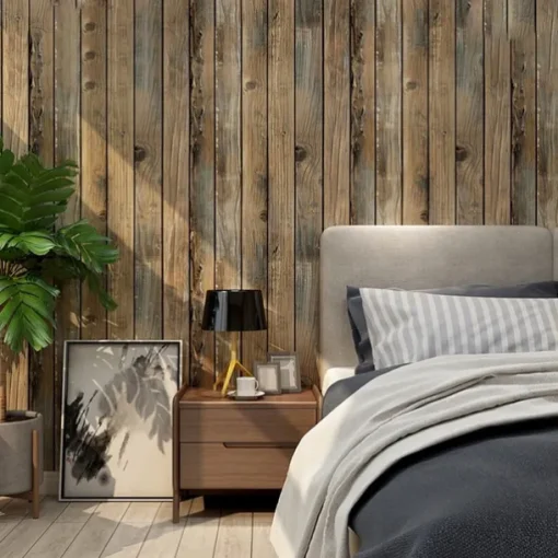 Vintage Wallpaper Wall Mural 1pc Thickened Wood Grain Contact Paper, Home Decor PVC Material Self-Adhesive Wallpaper Waterproof Oilproof For Cabinets Tables Home Renovation 45x1000cm(17.7"x393.7")