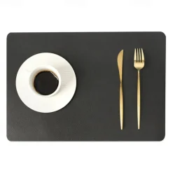 Vinyl Placemat Waterproof Pu Leather Heat Resistant Dining Table Place Table Plate Mat Xmas Decor Fall Kitchen Table Mats Indoor Outdoor