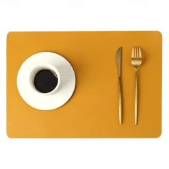 Vinyl Placemat Waterproof Pu Leather Heat Resistant Dining Table Place Table Plate Mat Xmas Decor Fall Kitchen Table Mats Indoor Outdoor