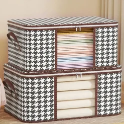 Visual Clothes Storage Bag Wardrobe Sorting Storage Box Portable Storage Bag Winter Quilt Storage Box