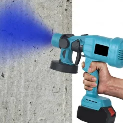 800W Cordless Paint Sprayer with 5 Nozzles, Two Batteries for House Paint, Furniture, Home Interior Decor, Cars, Cabinets, Fences, Walls, Cabinets and More, High Power Spray Gun