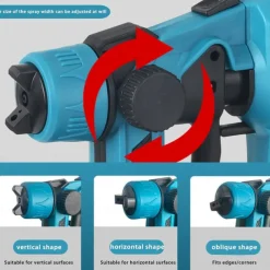 800W Cordless Paint Sprayer with 5 Nozzles, Two Batteries for House Paint, Furniture, Home Interior Decor, Cars, Cabinets, Fences, Walls, Cabinets and More, High Power Spray Gun