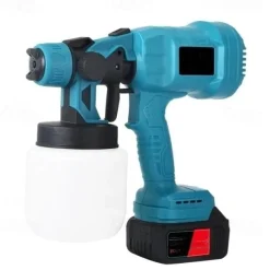 800W Cordless Paint Sprayer with 5 Nozzles, Two Batteries for House Paint, Furniture, Home Interior Decor, Cars, Cabinets, Fences, Walls, Cabinets and More, High Power Spray Gun