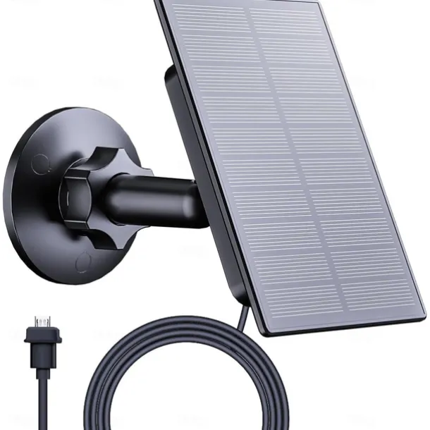 2W Solar for Security Camera, Solar Panel Charger Compatible with Blink Outdoor (3rd Gen) Camera & Blink Outdoor 4 (4th Gen) Cameras, USB Solar Panel for Wyze Camera Outdoor