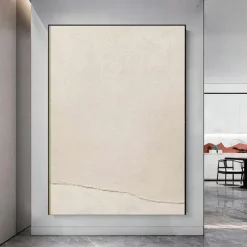 Wabi Sabi Artwork Hand Painted Wall Art Beige Abstract Oil Painting On Canvas Handmade Beige Texture White Painting Handmade Wall Art Neutral Abstract Painting Wall Art