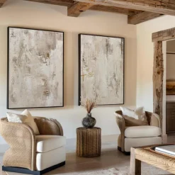 Wabi sabi painting handmade Wall Art Beige Abstract Painting on Canvas A Pair Beige Texture oil painting handmade Wall Art Neutral Abstract painting Wall Art Boho Wal Decor painting