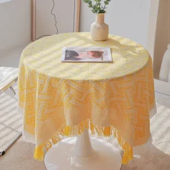 Waffle Weave Tablecloth Textured and Stylish Design Adds Elegance to Dining Tables Durable and Easy to Clean Perfect for Everyday Use or Special Occasions Enhances Your Home Decor with a Minimalist To