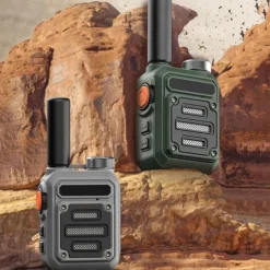 Walkie-Talkies Waterproof & Shock Resistant , Rechargeable Long Range, Mini Instant 2 Way Radios