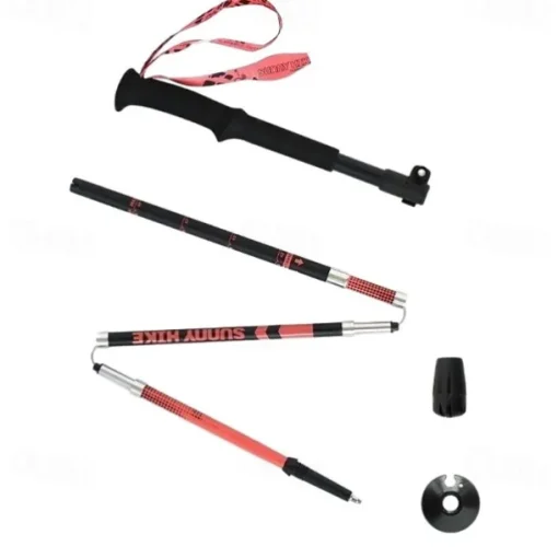 Walking Stick Trekking Poles Collapsible Hiking Poles - Carbon Fiber, Trekking Sticks, Antishock and Quick Lock System, Telescopic, Collapsible, Ultralight