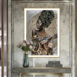 Wall Art Canvas Prints Painting Artwork Picture Portrait Beauty Gold Home Decoration Decor Rolled Canvas No Frame Unframed Unstretched