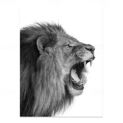 Wall Art Canvas Prints Painting Artwork Picture Animal Lion Home Decoration Decor Rolled Canvas No Frame Unframed Unstretched