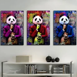 Wall Art Canvas Prints Posters Painting Mr.Panda Quote Artwork Picture Home Decoration Décor Rolled Canvas No Frame Unframed Unstretched