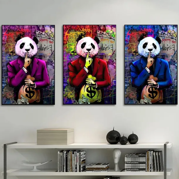 Wall Art Canvas Prints Posters Painting Mr.Panda Quote Artwork Picture Home Decoration Décor Rolled Canvas No Frame Unframed Unstretched