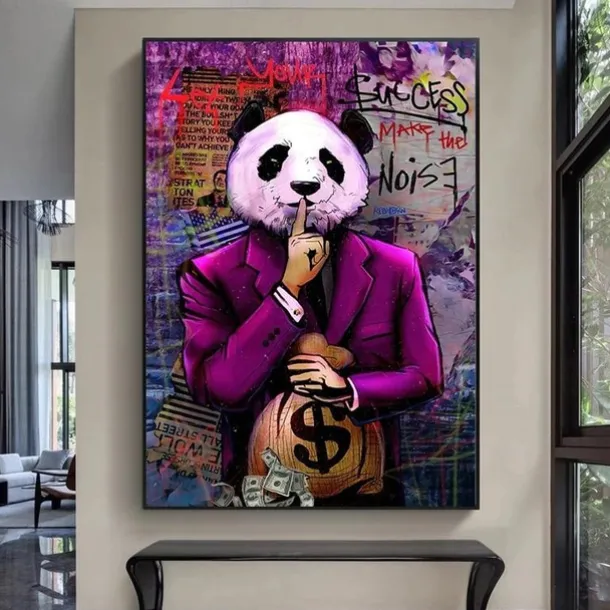 Wall Art Canvas Prints Posters Painting Mr.Panda Quote Artwork Picture Home Decoration Décor Rolled Canvas No Frame Unframed Unstretched