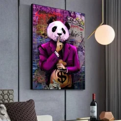 Wall Art Canvas Prints Posters Painting Mr.Panda Quote Artwork Picture Home Decoration Décor Rolled Canvas No Frame Unframed Unstretched
