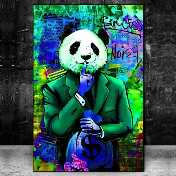 Wall Art Canvas Prints Posters Painting Mr.Panda Quote Artwork Picture Home Decoration Décor Rolled Canvas No Frame Unframed Unstretched