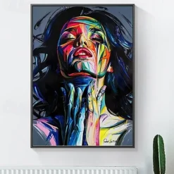 Wall Art Canvas Prints Posters Painting Artwork Picture Portrait Beauty Woman Face Home Decoration Décor Rolled Canvas No Frame Unframed Unstretched