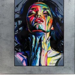 Wall Art Canvas Prints Posters Painting Artwork Picture Portrait Beauty Woman Face Home Decoration Décor Rolled Canvas No Frame Unframed Unstretched