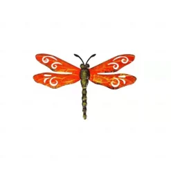 Wall Art Metal Dragonfly Wall Decor Outdoor Garden Fence ArtHanging Decorations for Living Room Bedroom 1pc