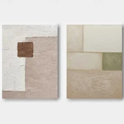 Wall Art oil painting handmade Wabi sabi painting Wall Art Beige Abstract Painting on Canvas painting handmade A Pair Beige Texture Wall Art Neutral Abstract Wall Art Boho Wal Decor