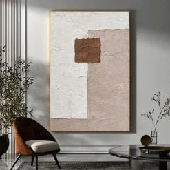 Wall Art oil painting handmade Wabi sabi painting Wall Art Beige Abstract Painting on Canvas painting handmade A Pair Beige Texture Wall Art Neutral Abstract Wall Art Boho Wal Decor