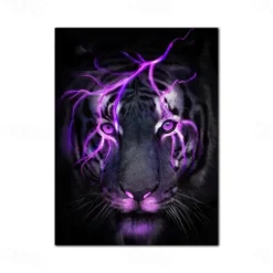 Wall Art Posters Black And Gold Light Lion On Canvas Painting Modern Animal Pictures For Living Room Home Decoration No Frame